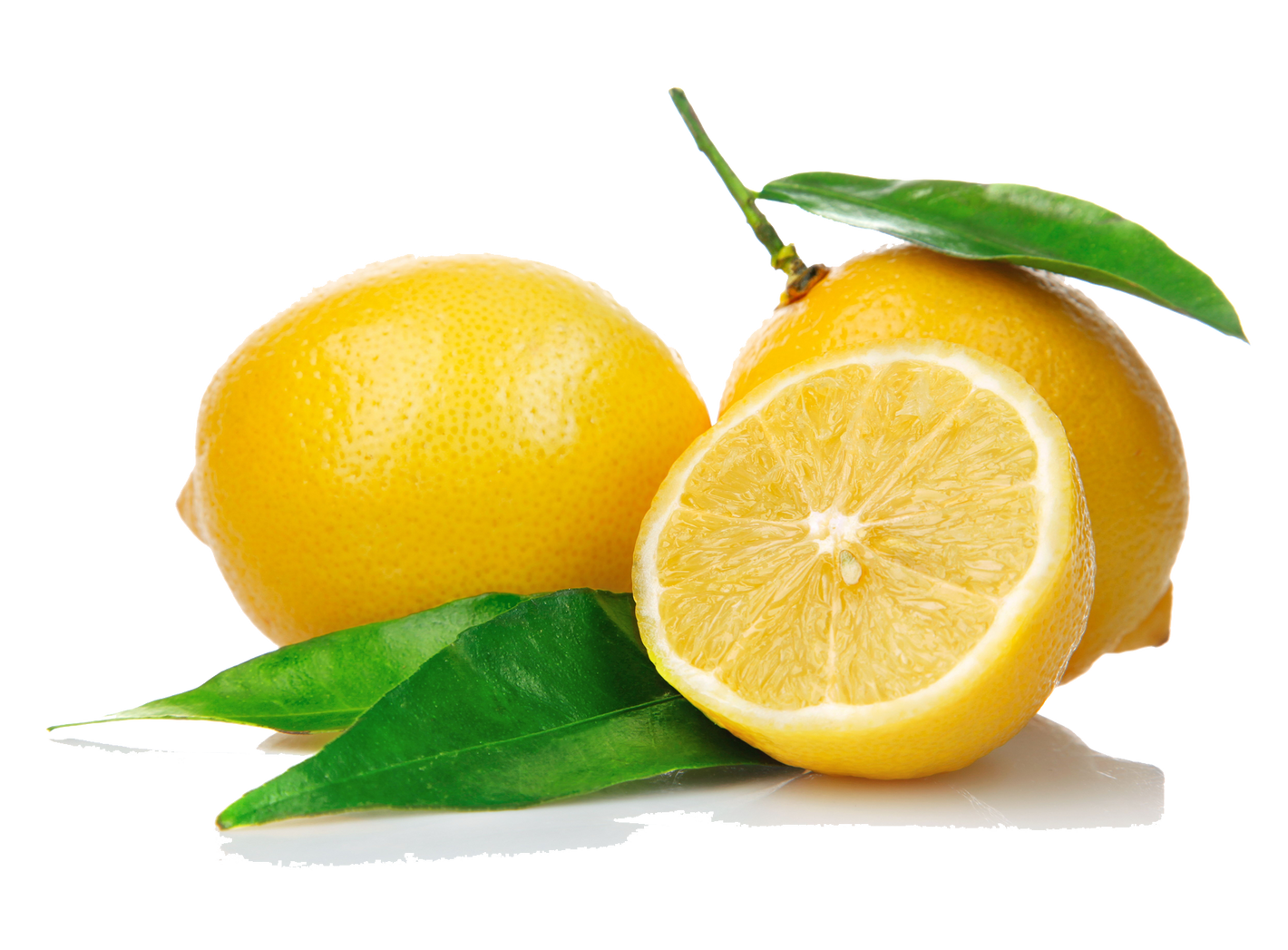close up of freshly cut lemons