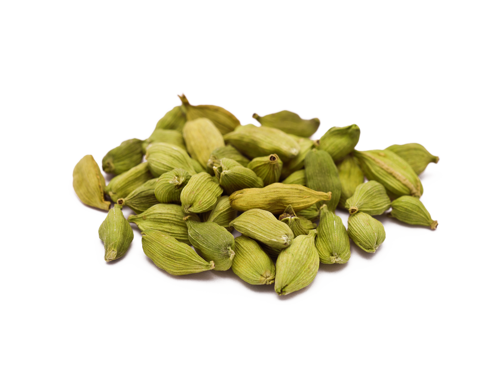 close up of cardamom pods